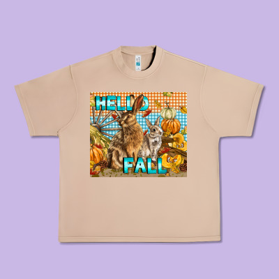 Hello Fall Urban Heavy Tee Designed By Lillyallendesigns