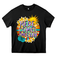 Black Here comes the sun Heavy Core Tee - NancyCooperArtShop