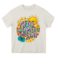 Cream Here comes the sun Heavy Core Tee - NancyCooperArtShop