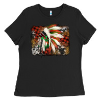 Black indian headdress christmas Ladies Tee - Jasminsmagicworld