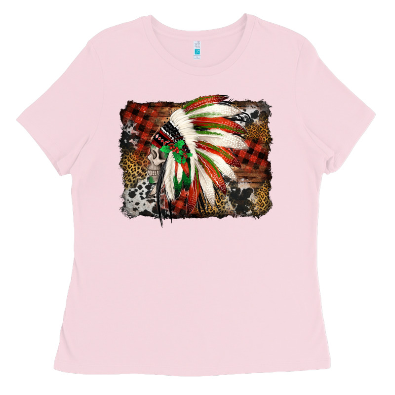 Indian Headdress Christmas Ladies Tee by Jasminsmagicworld | Teevron