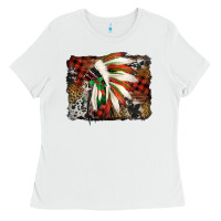 White indian headdress christmas Ladies Tee - Jasminsmagicworld