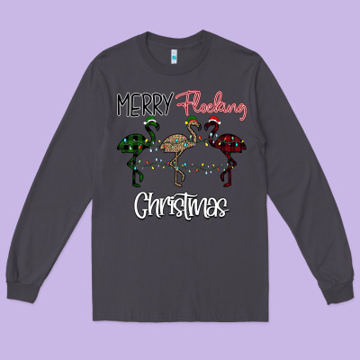Merry Flocking Christmas Long Sleeve Tee Designed By Bettercallsaul