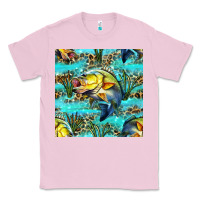 Bubblegum Pink Lake Fish And Reeds With Leopard Seamless Pattern Bbs Classic Tee - BundleAndBundleShop