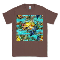 Chestnut Lake Fish And Reeds With Leopard Seamless Pattern Bbs Classic Tee - BundleAndBundleShop