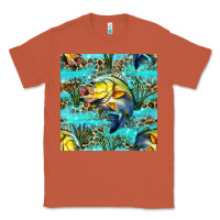 Copper Lake Fish And Reeds With Leopard Seamless Pattern Bbs Classic Tee - BundleAndBundleShop