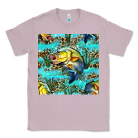 Lilac Lake Fish And Reeds With Leopard Seamless Pattern Bbs Classic Tee - BundleAndBundleShop