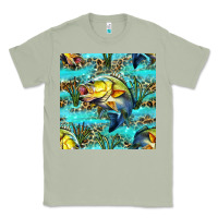 Matcha Lake Fish And Reeds With Leopard Seamless Pattern Bbs Classic Tee - BundleAndBundleShop