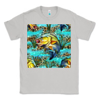 Moon Dust Lake Fish And Reeds With Leopard Seamless Pattern Bbs Classic Tee - BundleAndBundleShop