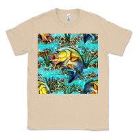 Lake Fish And Reeds With Leopard Seamless Pattern Bbs Classic Tee | Teevron