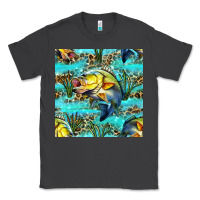 Smoke Lake Fish And Reeds With Leopard Seamless Pattern Bbs Classic Tee - BundleAndBundleShop