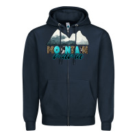 Navy Mountain Mama Zipper Hoodie - CowGirlArtShop