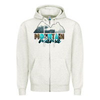 Oatmeal Heather Mountain Mama Zipper Hoodie - CowGirlArtShop