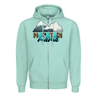 Seafoam Mountain Mama Zipper Hoodie - CowGirlArtShop