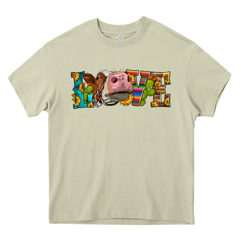Western Love Simmental Cow Heavy Core Tee by LillyAllenDesigns | Teevron