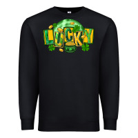 Black St. Patrick's Day lucky Premium Sweatshirt - FaDigitalArtStudio
