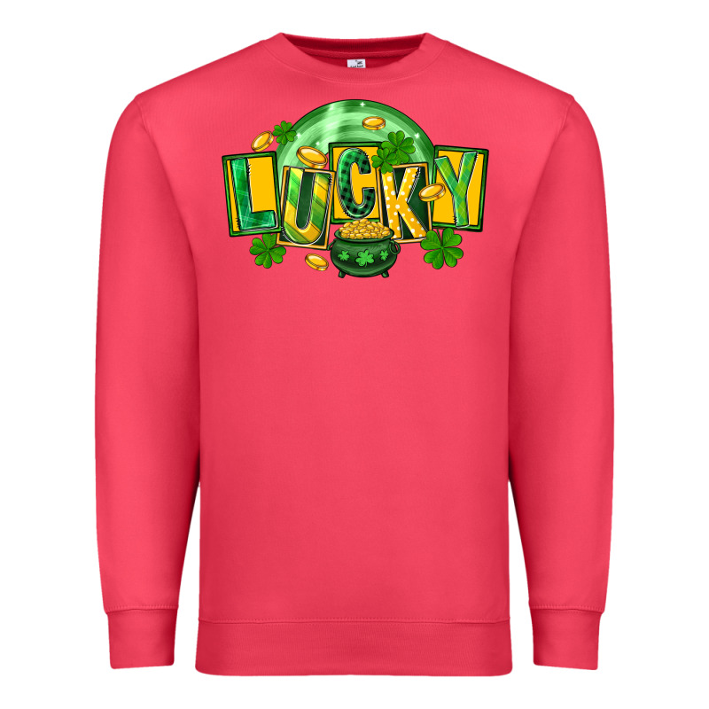St. Patrick's Day Lucky Premium Sweatshirt by FaDigitalArtStudio | Teevron