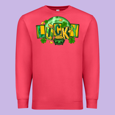 St. Patrick's Day Lucky Premium Sweatshirt Designed By Fadigitalartstudio