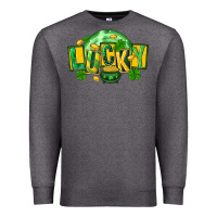 Charcoal Heather St. Patrick's Day lucky Premium Sweatshirt - FaDigitalArtStudio