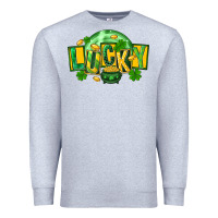 Heather Grey St. Patrick's Day lucky Premium Sweatshirt - FaDigitalArtStudio