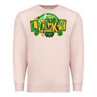 Pale Pink St. Patrick's Day lucky Premium Sweatshirt - FaDigitalArtStudio