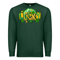 Sports Green St. Patrick's Day lucky Premium Sweatshirt - FaDigitalArtStudio