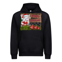 Black merry Christmas pig Urban Hoodie - CowhideDigitalArt