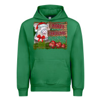 Emerald merry Christmas pig Urban Hoodie - CowhideDigitalArt