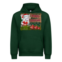 Forest Green merry Christmas pig Urban Hoodie - CowhideDigitalArt