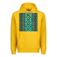 Lemon Aztec Turquoise Pattern Premium Hoodie - CowCowDesign