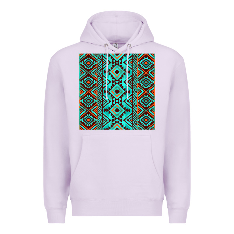Aztec Turquoise Pattern Premium Hoodie by CowCowDesign | Teevron