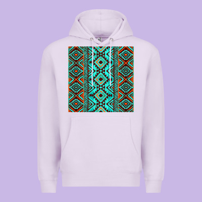 Aztec Turquoise Pattern Premium Hoodie Designed By Cowcowdesign