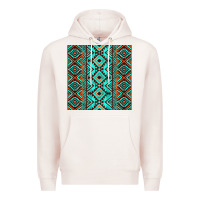 Pale Pink Aztec Turquoise Pattern Premium Hoodie - CowCowDesign