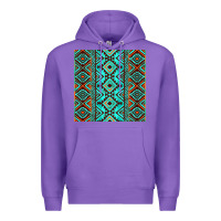 Purple Aztec Turquoise Pattern Premium Hoodie - CowCowDesign