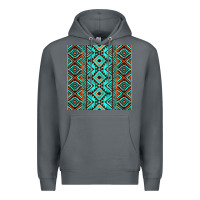Rock Aztec Turquoise Pattern Premium Hoodie - CowCowDesign