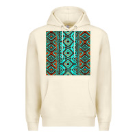 Sandshell Aztec Turquoise Pattern Premium Hoodie - CowCowDesign