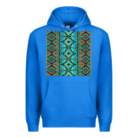 True Royal Aztec Turquoise Pattern Premium Hoodie - CowCowDesign
