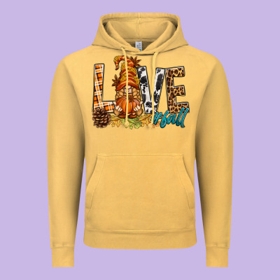 Love Fall Gnome Vintage Hoodie Designed By Bundleandbundleshop