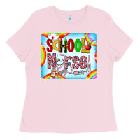 Bubblegum Pink Western School Nurse Ladies Tee - LillyAllenDesigns