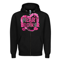Black Heart breaker club Valentine's Day Zipper Hoodie - HowdyJamesFarm
