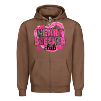 Chestnut Heart breaker club Valentine's Day Zipper Hoodie - HowdyJamesFarm