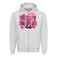Dove Grey Heart breaker club Valentine's Day Zipper Hoodie - HowdyJamesFarm