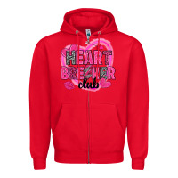 Red Heart breaker club Valentine's Day Zipper Hoodie - HowdyJamesFarm