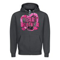 Smoke Heart breaker club Valentine's Day Zipper Hoodie - HowdyJamesFarm