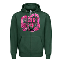 Sports Green Heart breaker club Valentine's Day Zipper Hoodie - HowdyJamesFarm