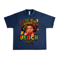 Navy empowering black heritage Urban Heavy Tee - LillyAllenDesigns
