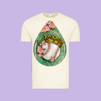 Baseball And Western Roses Teardrop  6 Vintage Tee Designed By Bundleandbundleshop