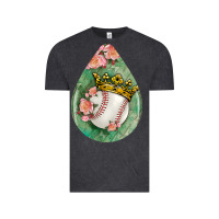Vintage Black baseball and western roses teardrop  6 Vintage Tee - BundleAndBundleShop