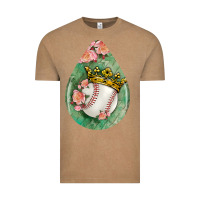 Vintage Coffee baseball and western roses teardrop  6 Vintage Tee - BundleAndBundleShop
