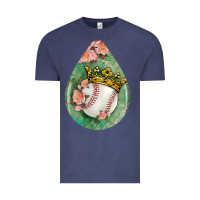 Vintage Denim baseball and western roses teardrop  6 Vintage Tee - BundleAndBundleShop